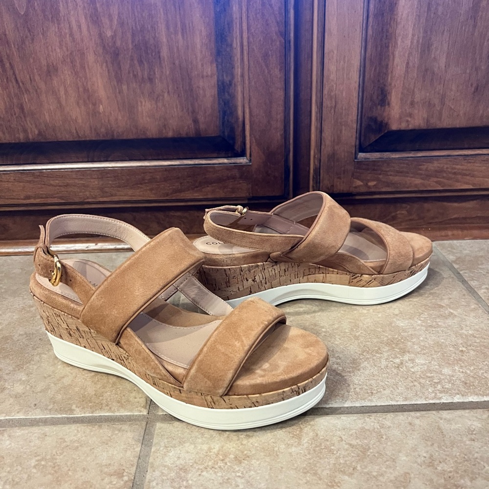 Cole Haan Tan Wedge Sandals